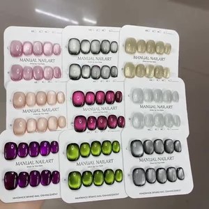Ongles press-on œil de chat faits main sur mesure, vente en gros mixte, livraison directe disponible, directement de l'usine - Product Image 1