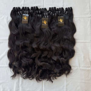 Paquets de cheveux humains droits doublement étirés Vendeur de cheveux brésiliens bruts droits et bouclés Paquets de cheveux bruts brésiliens - Product Image 2