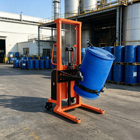 Rotateur de fûts semi-électrique à débit contrôlé pour transfert de liquides, élévateur et empileur de fûts d'huile motorisé de 1,5 m de hauteur pour usine de peinture