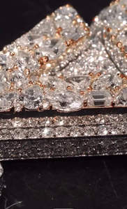 Colgante Personalizado con Nombre y Letra, Diamante VVS, Chapado en Oro Rosa de 14k, Plata de Ley, Esmeralda con Corte Brillante, Joyería Hip Hop - Product Image 4