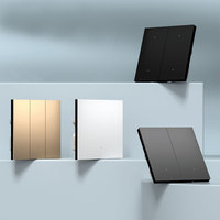 Interrupteur mural intelligent sans fil Wifi Zigbee avec écran tactile LCD pour commande vocale Alexa, système d'éclairage automatisé Tuya Life Hub