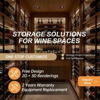 Solution complète pour cave à vin : Meuble de présentation en bois massif pour bouteilles de vin, étagère à vin en bois pour hôtel, villa, salle de dégustation