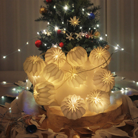 Vente chaude 10 LED White Origami Paper Lantern String Light pour les décorations de Noël