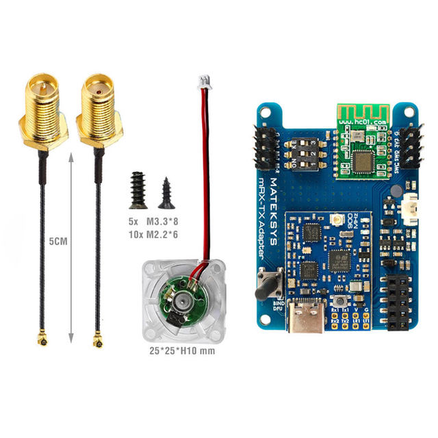 Mateksys MLRS MAVLink TX Module Kit MR900-30-TX and MR24-30-TX 2.4G/900MHz 30dBm Long Range for Drone Remote Control System
