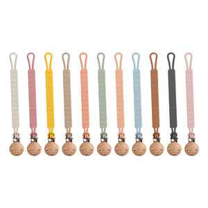 Fabricante Reutilizable Nipple Holder Dummy <span class=keywords><strong>Chupete</strong></span> Titular Madera Bebé <span class=keywords><strong>Chupete</strong></span> Clip Cadena Silicona Accesorios Infantiles - Product Image 2