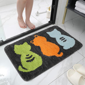 Alfombra <span class=keywords><strong>de</strong></span> baño East Path Cute Cat, alfombras <span class=keywords><strong>de</strong></span> baño <span class=keywords><strong>de</strong></span> microfibra Extra suaves y absorbentes, alfombra <span class=keywords><strong>de</strong></span> baño peluda antideslizante para el hogar - Product Image 5
