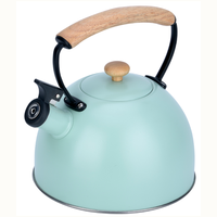 Bouilloire à sifflet en acier inoxydable de haute qualité Design unique Poignée en bakélite Fond à induction pour thé. Tailles disponibles 1L 2.5L 3L