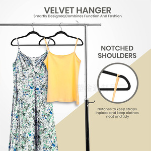 Multifunctional Anti-Slip <b>Black</b> Velvet Thickened Magic Clothes Hanger Flocking Living Room Clothing Organizer <b>Hook</b> Installation - Product Image 4