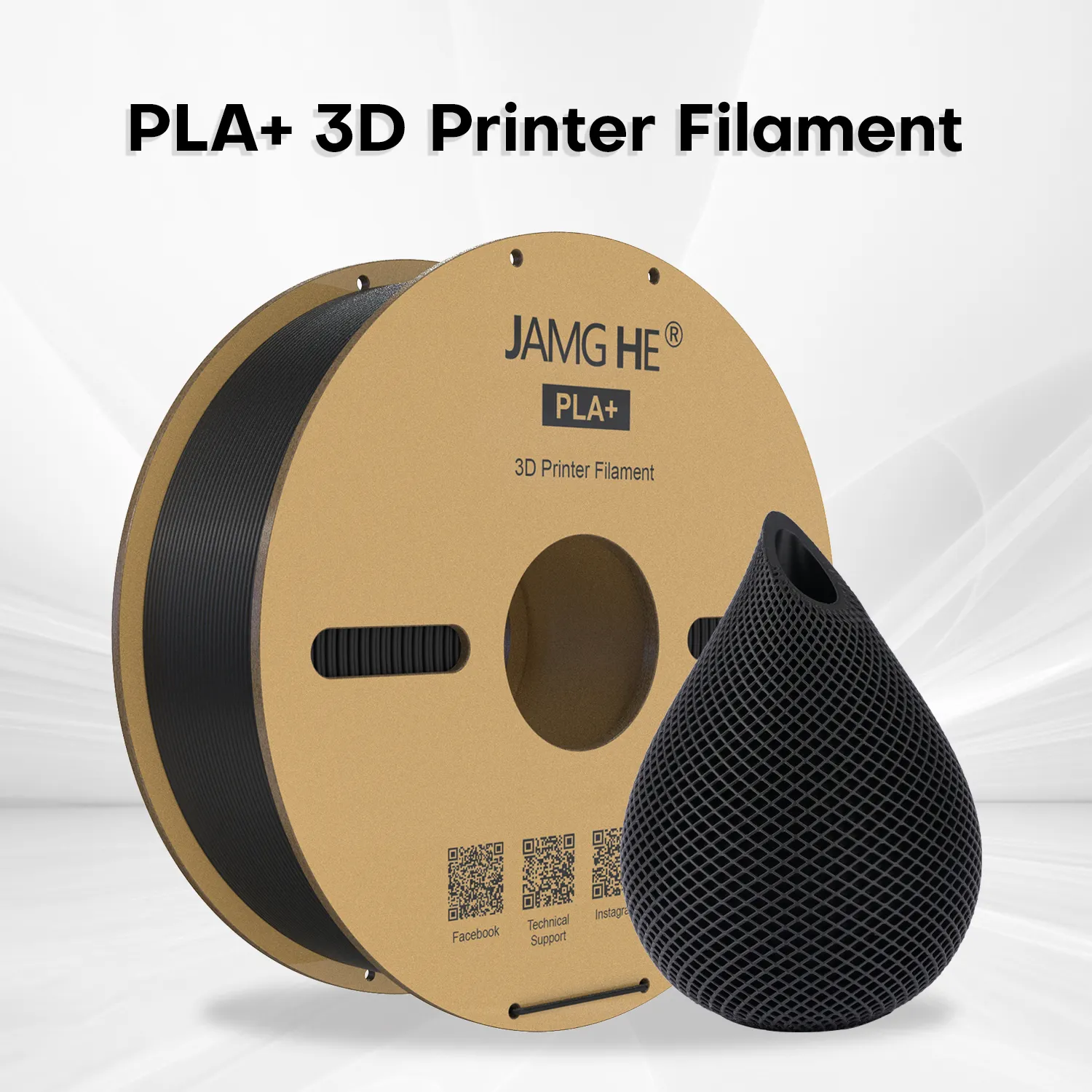 JAMG HE Manufacture supply 1.75mm PLA+ Filament 1KG 3D Printer PLA Filament for FDM 3D Pen Filament