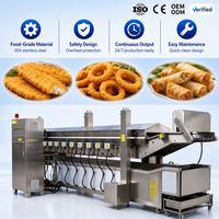 Machine à frire automatique à bande transporteuse continue électrique à usage commercial pour frites, poulet frit, pâte à frire, beignets à vendre