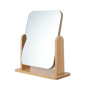 Specchio da Tavolo in Legno <span class=keywords><strong>Vintage</strong></span> <span class=keywords><strong>Senza</strong></span> <span class=keywords><strong>Cornice</strong></span>, Specchio Portatile da Toeletta Girevole in Legno - Product Image 1