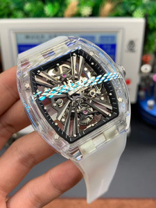 Customized Designer Style 1201 Crystal case <b>Skeletonized</b> Luxurious Top-quality <b>Automatic</b> Mechanical <b>Watch</b> for Men - Product Image 2