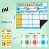 Haute qualité magnétique enfant personnalisé corvée graphique étoile autocollant effaçable à sec tableau enfants responsabilité récompense tableau