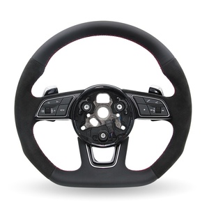 Volant sport en cuir pour <span class=keywords><strong>Audi</strong></span> TT S4 RS5/RS3 R8/Q5 S5 B9 8v B8 S3 A7/A5/A4 C7 A3 Q3 A6 C6 A8 - Product Image 3