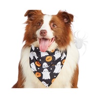 Bandana pour chien, bavoir pour animaux de compagnie, polyester imprimé, accessoire de costume d'Halloween, écharpe triangulaire pour chiens et chats