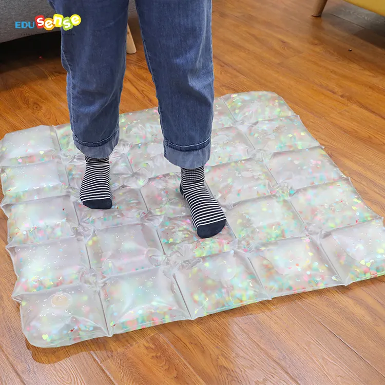 Развивающие игрушки EDUSENSE Wonderful Flash Chip Feet-feeling, сенсорные надувные детские коврики для игр на животе