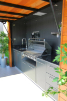 JOYEDA - Cuisine extérieure moderne personnalisée en acier inoxydable - Barbecues avec design intégré pour jardin et terrasse