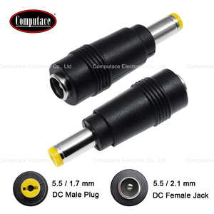 Venta Directa de Fábrica: Adaptador de Corriente DC de 5.5x2.1mm a 5.5x1.7mm, 2A 24V, Conector Macho con Cuerpo de PVC y Niquelado de Latón - Product Image 4