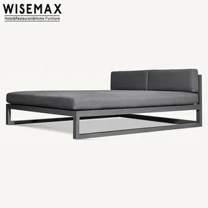 Wisemax Meubels Goede Kwaliteit Zonnebank Tuinmeubilair Aluminium Frame Comfortabele Ligstoel Snel Droog Stof Chaise Lounge Voor Strand