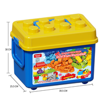Lot de 390 gros blocs de construction en forme d'animaux, ensemble Parc Animalier dans une boîte de rangement, jouet éducatif, approvisionnement en gros pour enfants de 3 ans et plus, cadeau