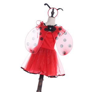 RTS popolare ragazze di Halloween coccinella <span class=keywords><strong>vestito</strong></span> con le ali e la bacchetta magica per la Performance di coccinella della ragazza dei bambini si vestono - Product Image 6