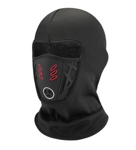 Masque facial d'hiver chaud pour homme, cache-cou respirant avec filtres à charbon actif, cagoule thermique en polaire pour le sport et la pêche - Product Image 1