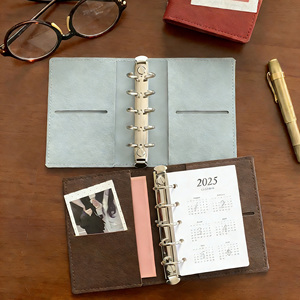 Carnet portable M5 rechargeable à feuilles mobiles en cuir PU, 18 couleurs, mini-agenda de poche pour journalisation, bureau et école - Product Image 2