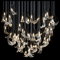 Long lustre moderne suspendu nouveau produit décoration résidentielle luxe cristal hôtel hall escalier lustre moderne