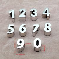 Perles acryliques argentées en gros de 0 à 9, grandes, pour la fabrication de sacs DIY, de porte-clés perlés faits à la main et de pendentifs alphabet anglais