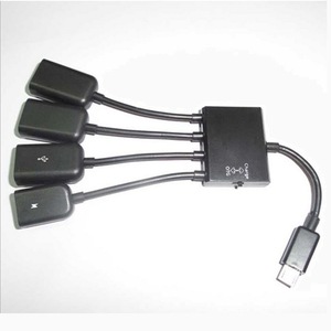 Charge Micro <b>Usb</b> 4 Port Hub With Switch Otg <b>Splitter</b> Charging Adapter - Product Image 1