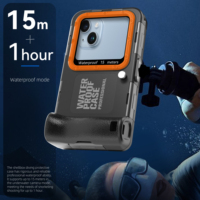 Sports de plein air plongée en apnée/plongée profonde15M entièrement scellé grande fenêtre multifonctionnelle universelle IP68 coque de téléphone étanche Foriphone