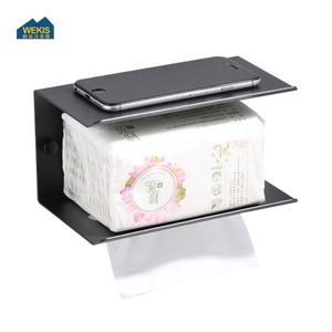 ชั้นวางกระดาษทิชชูติดผนังแบบไม่ต้องเจาะ สแตนเลสสีดำหรูหรา ติดตั้งง่ายด้วยกาวในตัว เหมาะสำหรับโรงแรม ฟิตเนส และห้องน้ำ - Product Image 5