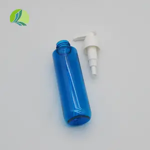 Manufacturer's 150ml Blue Plastic Spray Bottle Pump Head Cosmetics Lotion Shampoo Packaging Customizable Logo Printing Seal Type