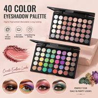Palette de fards à paupières 40 couleurs tons terre, longue tenue, maquillage quotidien, cosmétique marque privée