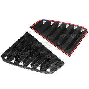 Black/Carbon Fiber Car Rear <b>Window</b> Louver Shutter Side Vent <b>Cover</b> Trim for VW for GOLF MK7 MK7.5 2014-2019 for GTI / GTD / R - Product Image 4