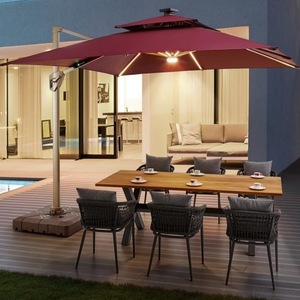 Sombrilla Romana <span class=keywords><strong>de</strong></span> Aluminio y Poliéster <span class=keywords><strong>para</strong></span> Exteriores con Diseño Giratorio sin Manivela <span class=keywords><strong>para</strong></span> Jardín, <span class=keywords><strong>Terraza</strong></span> y Patio <span class=keywords><strong>de</strong></span> Villa - Product Image 4