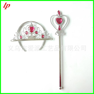 Childrens Blue Crown <b>Magic</b> Wand <b>Set</b> Plastic Costume Accessory Birthday Party Prop - Product Image 2