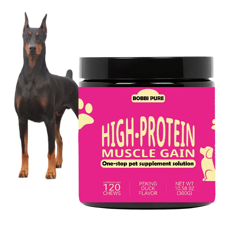 Weight Gain Supplements for Dogs - Canine and Dog Muscle Builder Customized 5 VITAMINS & Minerals,muscle Gain 120 CHEWS / Bottle