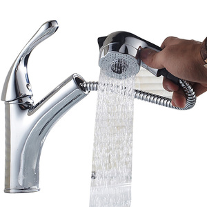 Grifo monomando extraíble para lavabo con válvula de cerámica, moderno, de un solo orificio, para montaje en encimera, agua fría y caliente - Product Image 5