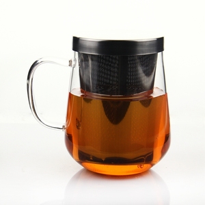 Tasse À Thé En Verre transparent avec Infuseur En Acier Inoxydable Couvercle pour Thé En Vrac/Sachet de Thé <span class=keywords><strong>17</strong></span> Onces - Product Image 2