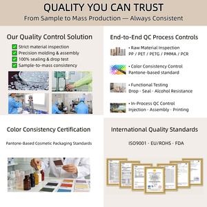 Flacon de sérum facial rose personnalisé, 150 ml, 200 ml, 300 ml, emballage cosmétique, flacons de lotion pour soins de la peau en plastique vides avec pompe - Product Image 6