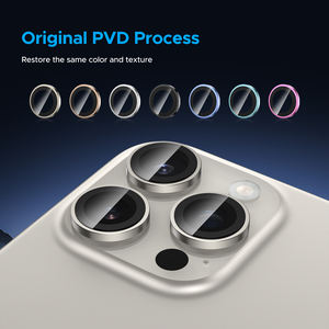 Protection d'Objectif en Verre Saphir Haute Dureté Anti-Rayures Couverture Complète avec Applicateur Facile et Trois Trous pour 15 16 17 Pro - Product Image 5