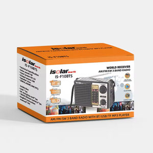 IS-F10BTS Portable Solaire-Rechargeable Extérieur Radio Multi-Fonction Pleine Bande pour Bluetooth Haut-Parleur Internet Radio Plastique Conception - Product Image 6