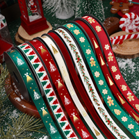 Rubans de Noël Rubans d'emballage cadeau haut de gamme Rubans polyvalents Accessoires faits à la main DIY Rubans de décoration de fête