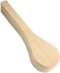 Khắc gỗ muỗng trống Basswood cho người mới bắt đầu whittling Craft gỗ khoảng trống cho khắc - Product Image 1