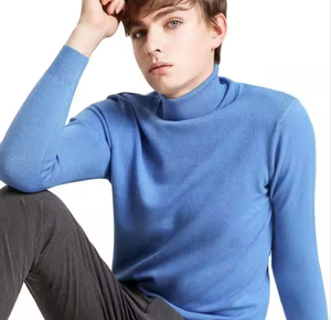 Suéter de <span class=keywords><strong>cuello</strong></span> <span class=keywords><strong>alto</strong></span> de manga larga para <span class=keywords><strong>hombre</strong></span> al por mayor con forro interior de personal de estación de esquí con logotipo personalizado, <span class=keywords><strong>Jersey</strong></span> de punto de invierno, ropa - Product Image 1