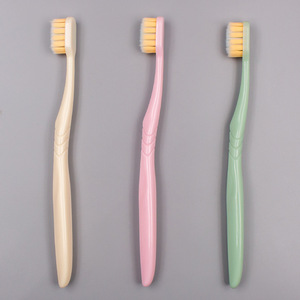 แปรงสีฟันสำหรับผู้ใหญ่ สีตามสั่ง ขนาด 19 ซม. ขนแปรงไนลอนนุ่มพิเศษ หัวแปรงกว้าง สำหรับใช้ในบ้าน - Product Image 3