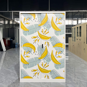 Armoire de chambre à coucher en acier, armoire en métal, <span class=keywords><strong>placard</strong></span> à deux portes, casier, rangement gain de place - Product Image 2