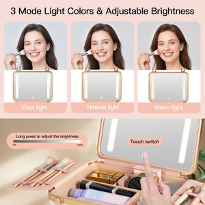 Sac de toilette de voyage OBOX pour hommes avec miroir LED, luminosité réglable pour les travailleurs de bureau masculins, voyage d'affaires - Product Image 6