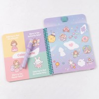 Livre de coloriage à l'eau réutilisable pour enfants, à thèmes multiples, avec puzzle magique et dessin au jet d'eau propre
